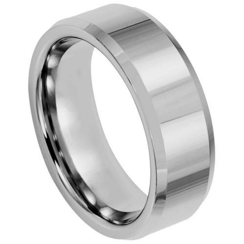 High Polish & Beveled Edge - 8mm Band